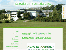 Tablet Screenshot of gaestehaus-braunshausen.de